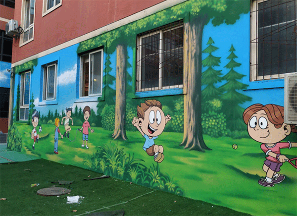 幼兒園墻噴繪如何做？